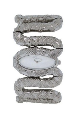 Roberto Cavalli R7253195515 Cleopatra Stainless Silver Tone Snake Ladies Watch