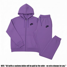 Women's Nike Hoodie Full Zip 2 piece tracksuit Sportswear Fleece Tracksuit