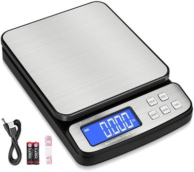 Fuzion Digital Shipping Postal Scale 88lb x 0.1oz, Stainless Steel Platform
