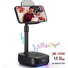 Black Adjustable Cell Phone Stand with Bluetooth - Black Gifts for Men  Women