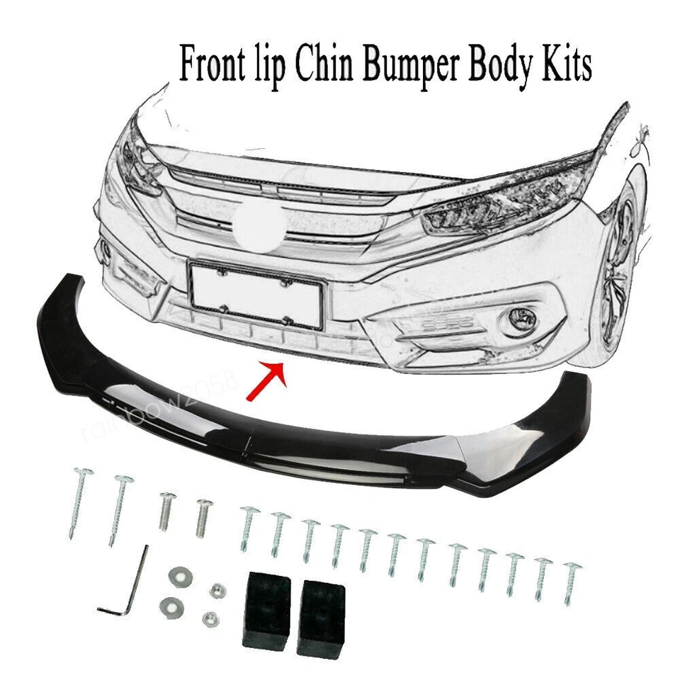 For 2003 Buick Park Avenue Ultra Front Bumper Lip Spoiler Splitter Gloss Black — 第 2/4 张图片