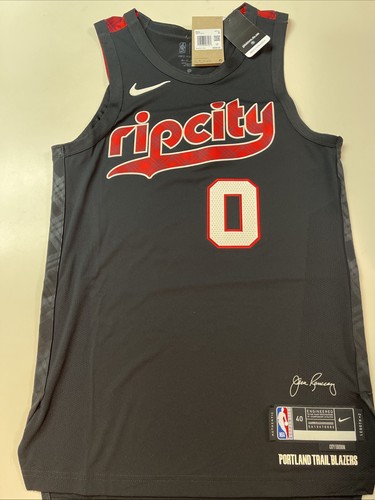Nike Portland Trailblazers Damian Lillard City Edition Authentic Jersey Small 40