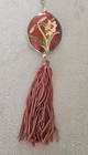 Vintage Cloisonne Lily Flower Pendant Necklace Multi-color — photo 2