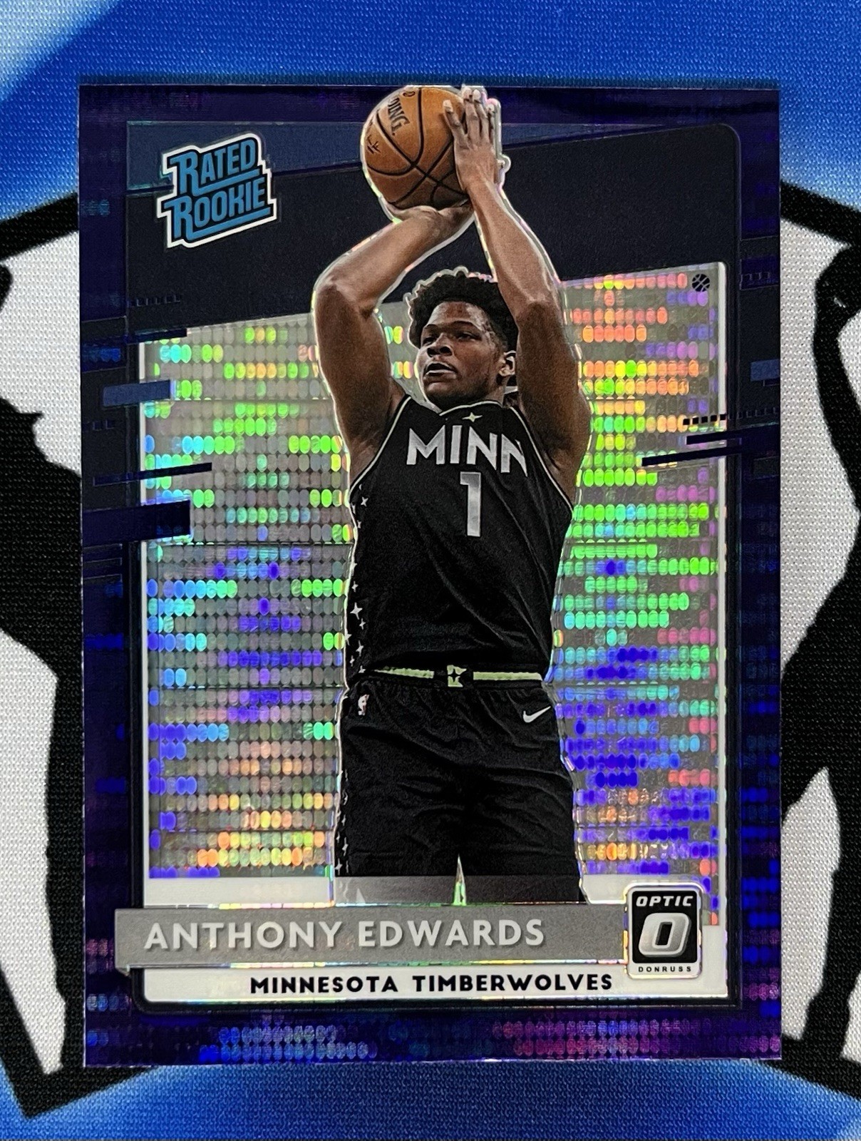 2020-21 Donruss Optic Purple Pulsar #151 Anthony Edwards RC Rated Rookie
