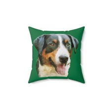 Appenzeller Sennenhund Spun Polyester Throw Pillow
