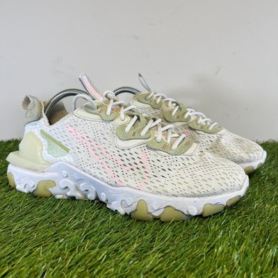 Nike Turnschuhe Größe 7,5 Damen weiß React Vision Komfort Schnürschuhe Wanderschuhe