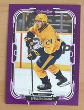 2025-26 Upper Deck O-Pee-Chee Spencer Stastney Purple 49/49 Nashville Predators