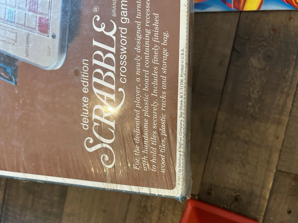 Vintage 1977 Scrabble Deluxe Edition with Turntable Base ~ New/Factory Sealed - Image 3 of 3