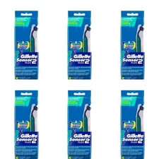 Gillette Sensor 2 Plus Disposable Razors, 30 total, 6 packs/5ct