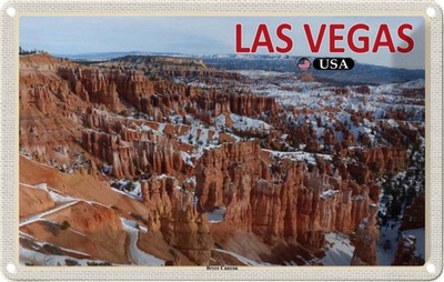 Blechschild 20x30 cm Las Vegas USA Bryce Canyon Bildmotiv Reisemotiv Abenteuer R