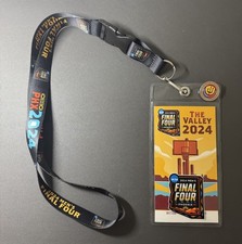 2024 Final Four March Madness Phoenix Ticket Holder Lanyard & Pin Set New!