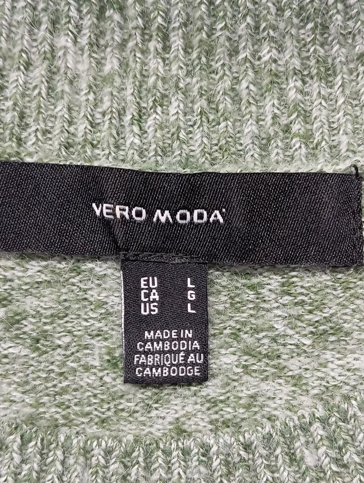 VERO MODA Sudadera de punto fino Mujeres Jersey Talla EU 40 verde look casual - Imagen 4 de 4