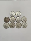 (10)  40% Silver Kennedy Half Dollars -Free Shipping!