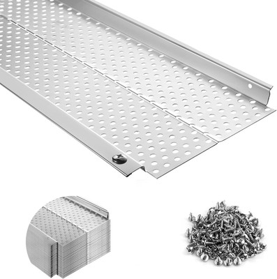 5 Inch Gutter Guard, 26 Pack,104Ft, Aluminum Mesh Leaf Guards, DIY Leaf Filter G