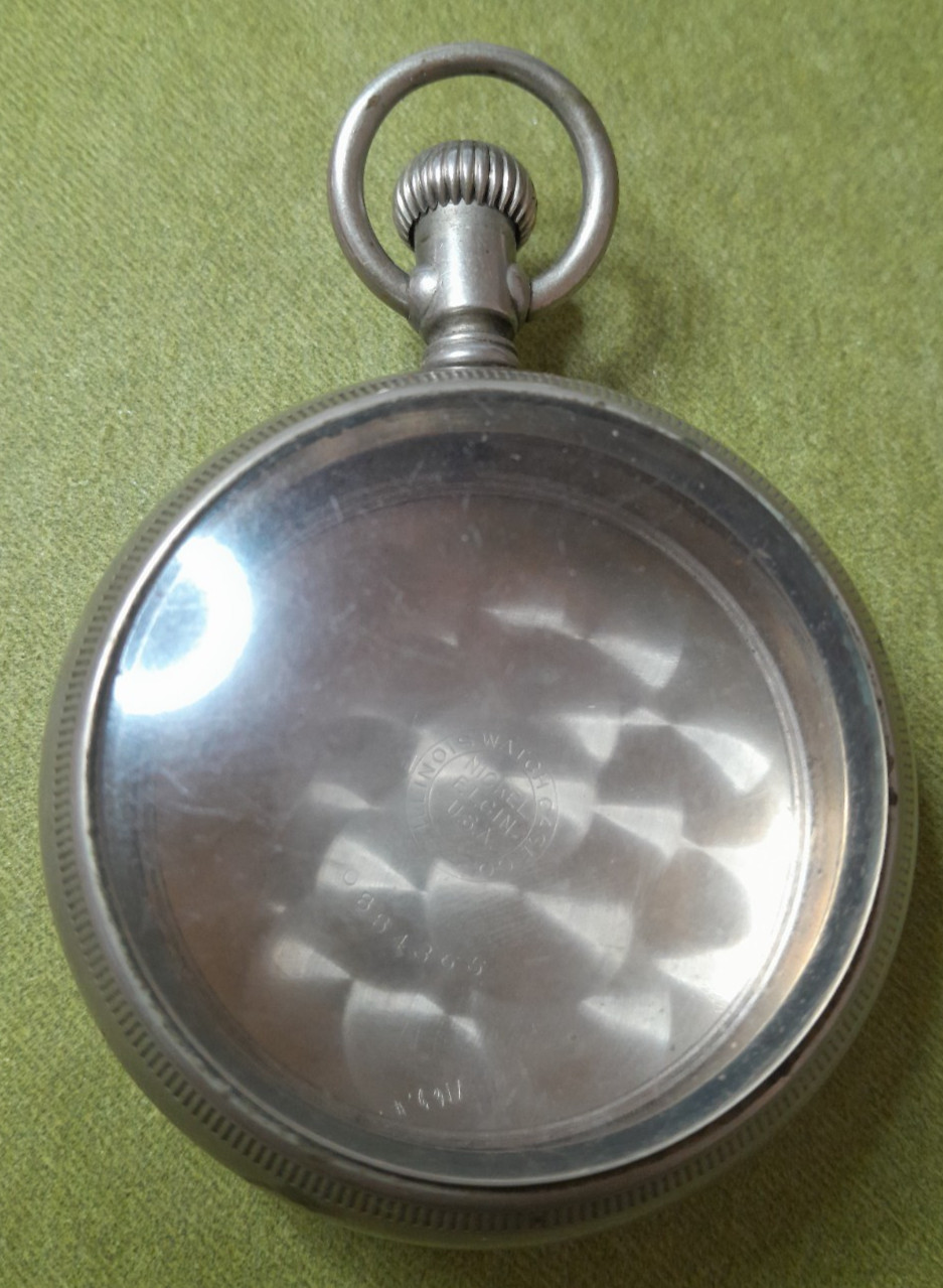 Illinois Pocket Watch Case 18 Size Nickel