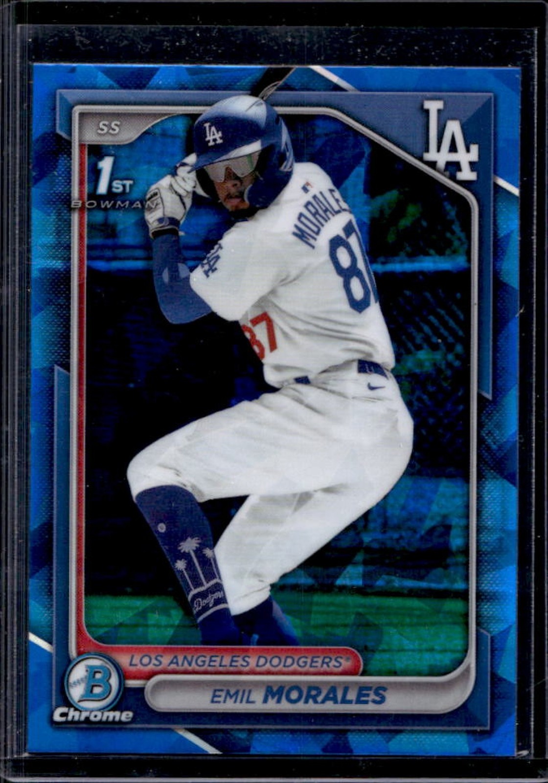 2024 Bowman Chrome Sapphire Emil Morales 1st #BCP-221 Dodgers