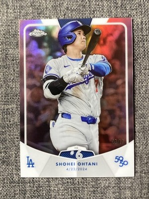 SHOHEI OHTANI 2024 TOPPS CHROME 50/50 #11 ROSE GOLD REFRACTOR 03/17 DODGERS