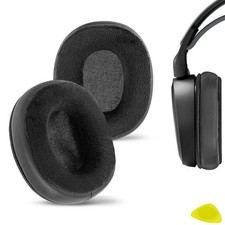 Geekria Velour Ear Pads for SteelSeries Arctis 1/ 3/ 5/ 7 Headphones Black 