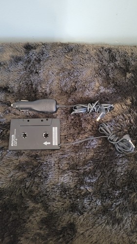 Aiwa Car Cassette Adapter CAP-6 + DC-602 Car Charger Vintage 90s Car Audio Set
