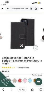 SafeSleeve EMF Protection Anti Radiation iPhone 13 / iPhone13 Pro  Case Wallet