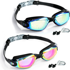 Swim Goggles - 2 Pack Swimming Goggles anti Fog No Leaking for Adult Women Men