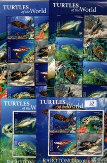 / RAROTONGA 2020 MNH MARINE LIFE TURTLES REPTILES CORALS