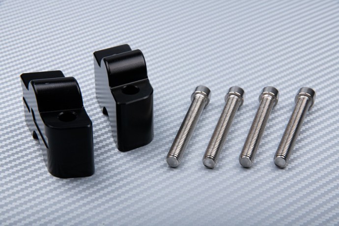 Réhausses Guidon 30mm Noir Accessoire Moto Kawasaki Z650 2017-19