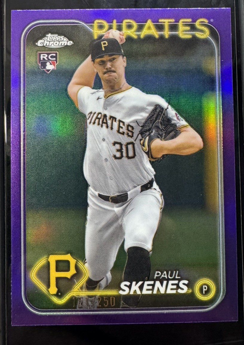 2024 Topps Chrome Update Series  Paul Skenes #USC88 Purple Refractor /250 (RC) 