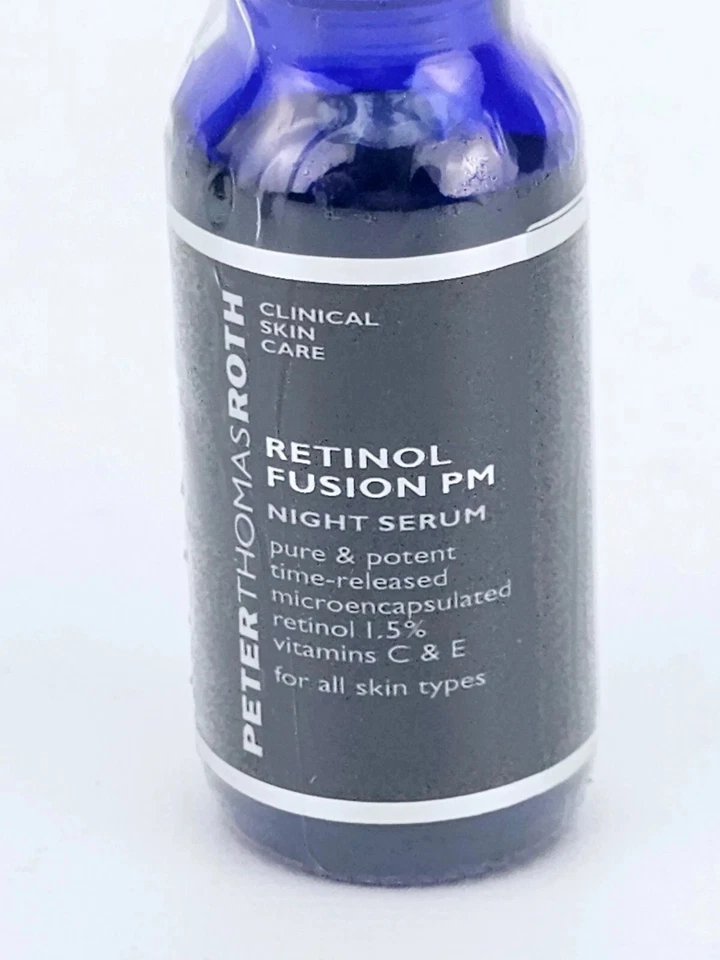 Lote de 2 ~ Peter Thomas Roth Retinol Fusion PM Vitamina C Vitamina E Cuentagotas 0.4oz Foto 3 de 4