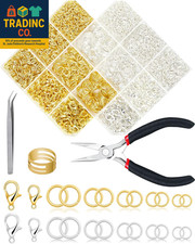 2400PCS Jump Rings Kit for Jewelry Making Supplies  Necklace Repair with Silver