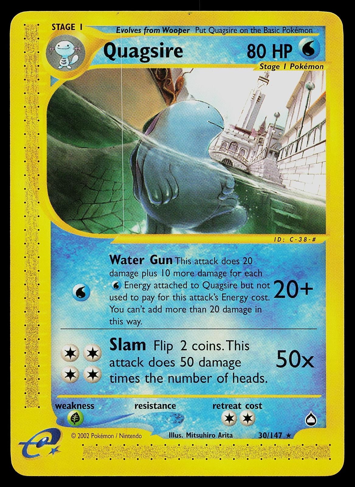 Pokemon Card - Quagsire Aquapolis 30 Rare