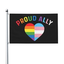 Pride Month Lgbtq Gay Pride Ally Flag 3x5ft Double Sided Garden Yard House Ba...