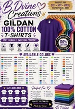 Gildan 5000 Unisex Heavy Cotton T-Shirt Size:MEDIUM- Multiple Colors Available