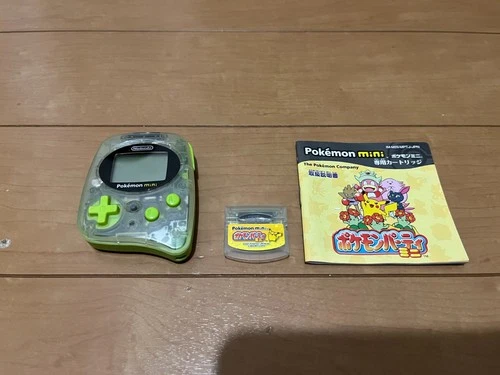 Pokemon mini Console Chikorita Green Color and 1 Games Pokemonmini