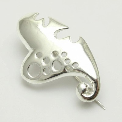 Sterling Silber Brosche Herz echt massiv gepunzt 925 nickelfrei Handarbeit