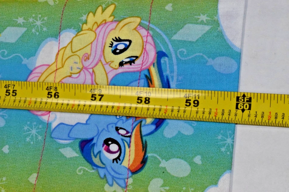 My Little Pony Flat Sheet Size 60 X 41 Inches Rainbow All Over Ponies Cotton - Image 4 of 4