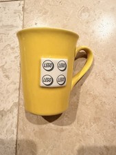 Lego 2012 Coffee Mug Raised Brick Lego Logo Design Yellow White Lego Group