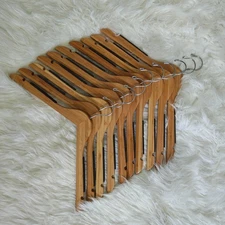 Wooden Garment Hangers, Light Finish