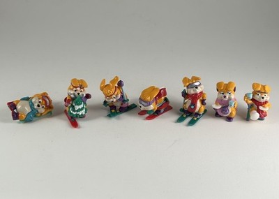 Vintage Ferrero Kinder Surprise Joy Toys Lot of 7 Hanny Bunny s Skiing Rabbits