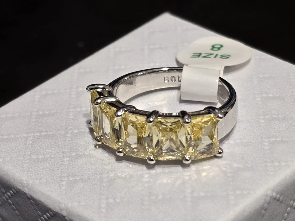 Bomb Party Talla 8 "The Eliza Ring" Limón Circonita cúbica sobre Rodio RG48974 Foto 3 de 4