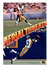 1991 UPPER DECK AERIAL THREATS #30 ST LOUIS RAMS JIM EVERETT HENRY ELLARD
