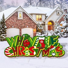 Christmas Decorations Grinch Whoville Yard Sign Outdoor Xmas Holiday Gift