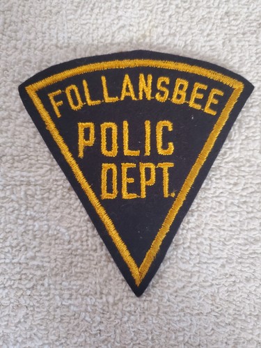 Vintage Follansbee Police Dept Error On Patch West Virginia
