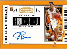 2019-20 Panini Contenders Draft Picks - College Ticket Jordan Bone #87 (AU, RC)
