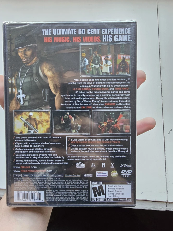 Bulletproof 50 Cent Sony PlayStation 2 Sealed With Slight Issue See Description. - Image 2 of 4