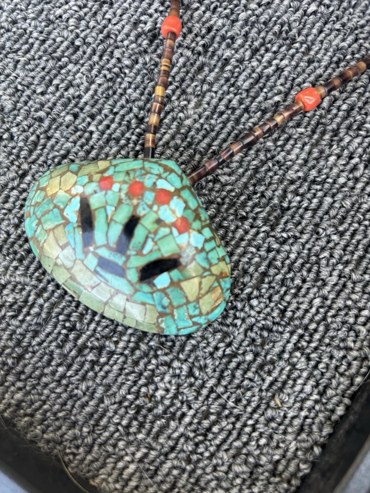 Juego de joyas collar y pulsera turquesa - 98 gramos en total - 16" y 7" Foto 2 de 4