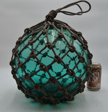 VINTAGE GLASS FISHING FLOAT IN  TURQUOISE