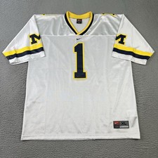 Vintage Nike Football Jersey Mens XL White Michigan Wolverines 1