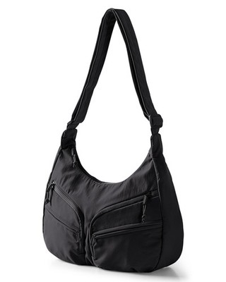 Crescent Crossbody Bag with RFID Blocking Pocket and Water Bottle Holder, Slo...