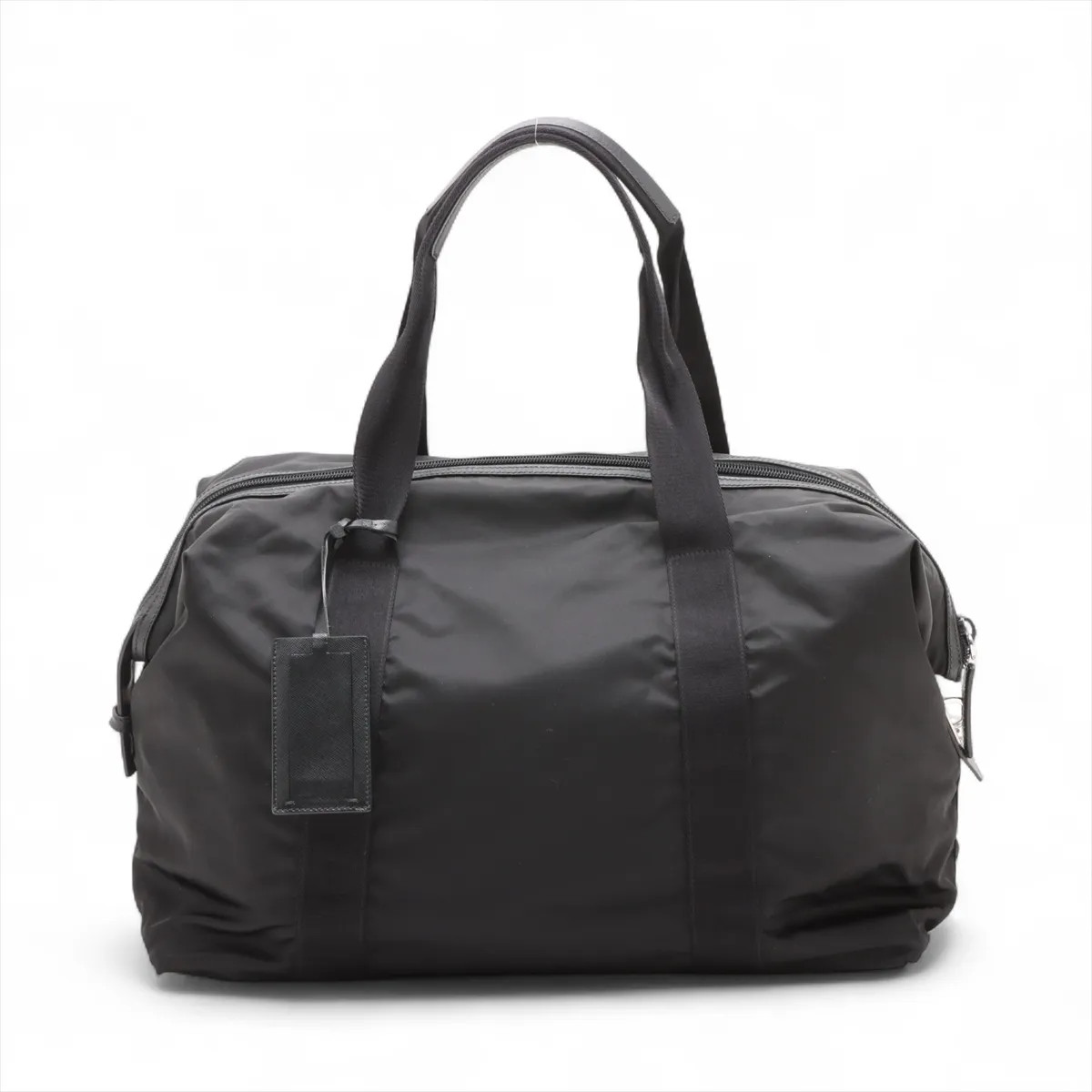 Prada Tessuto & saffiano nylon x leather Boston bag Black VA0796 thumbnail 2